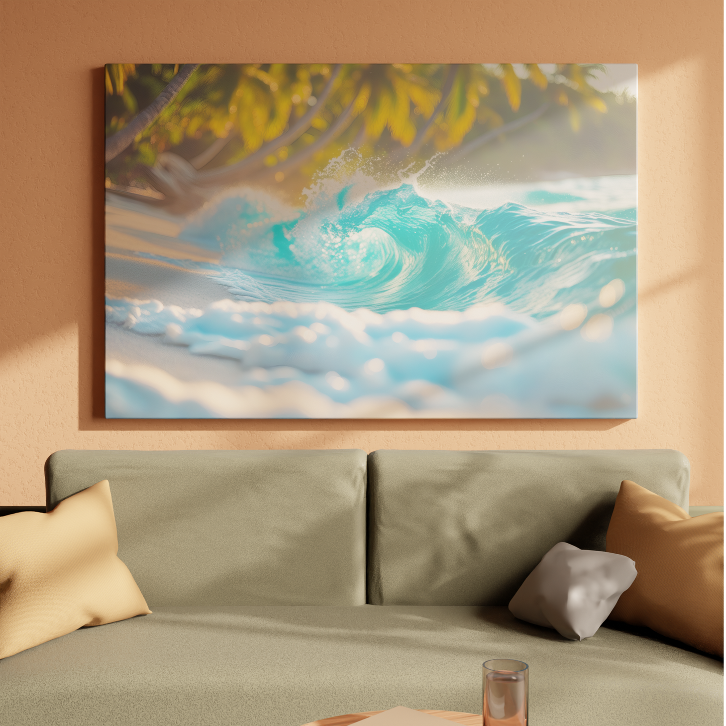 Ethereal Waves on a Sunlit Shore