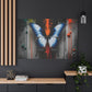 Vibrant Butterfly on Abstract Canvas