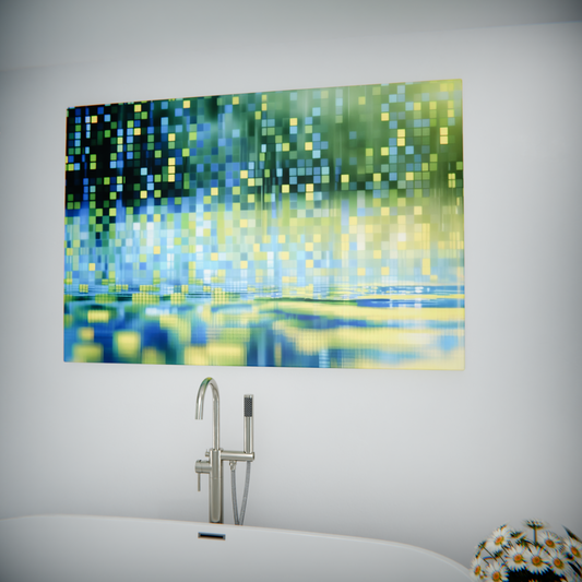 Digital Mosaic: A Splash of Neon