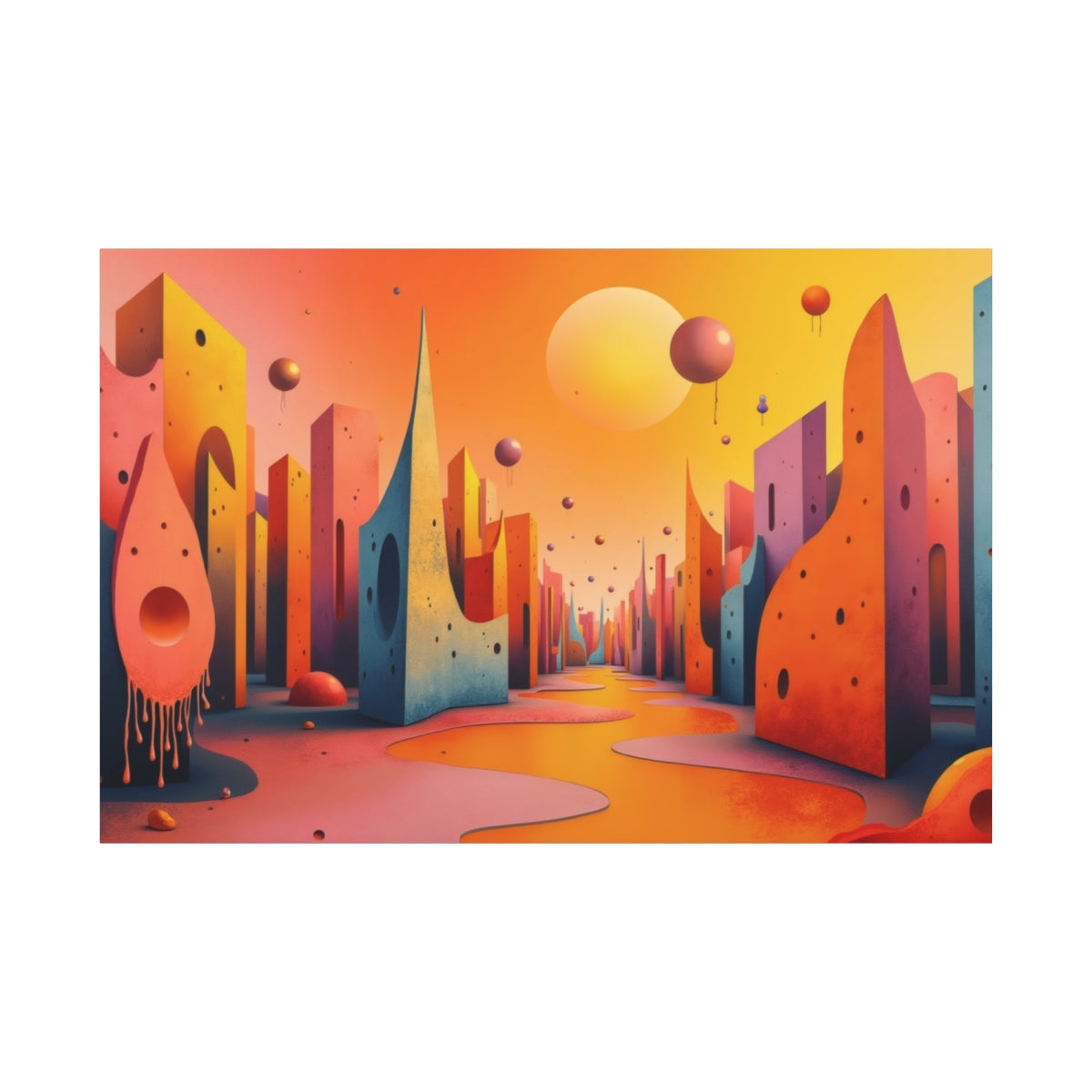 Surreal Spectrum Cityscape