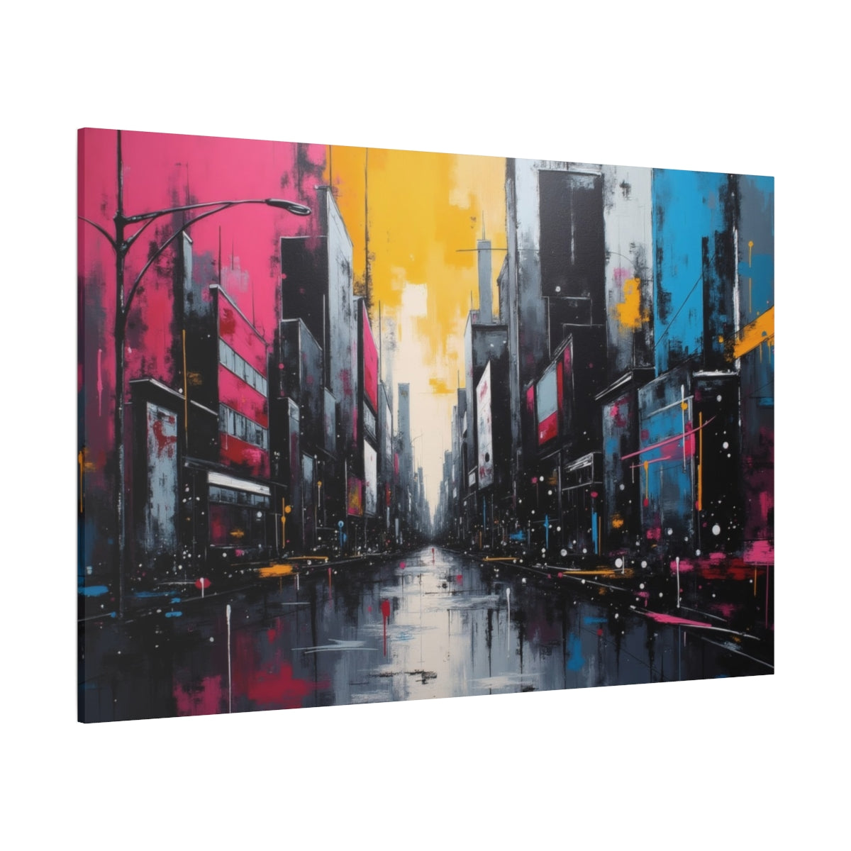 Neon Cityscape Reflections