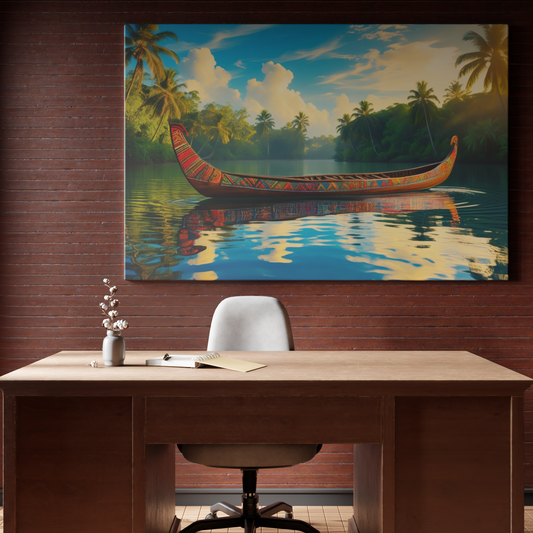 Tranquil Canal through Tropical Paradise