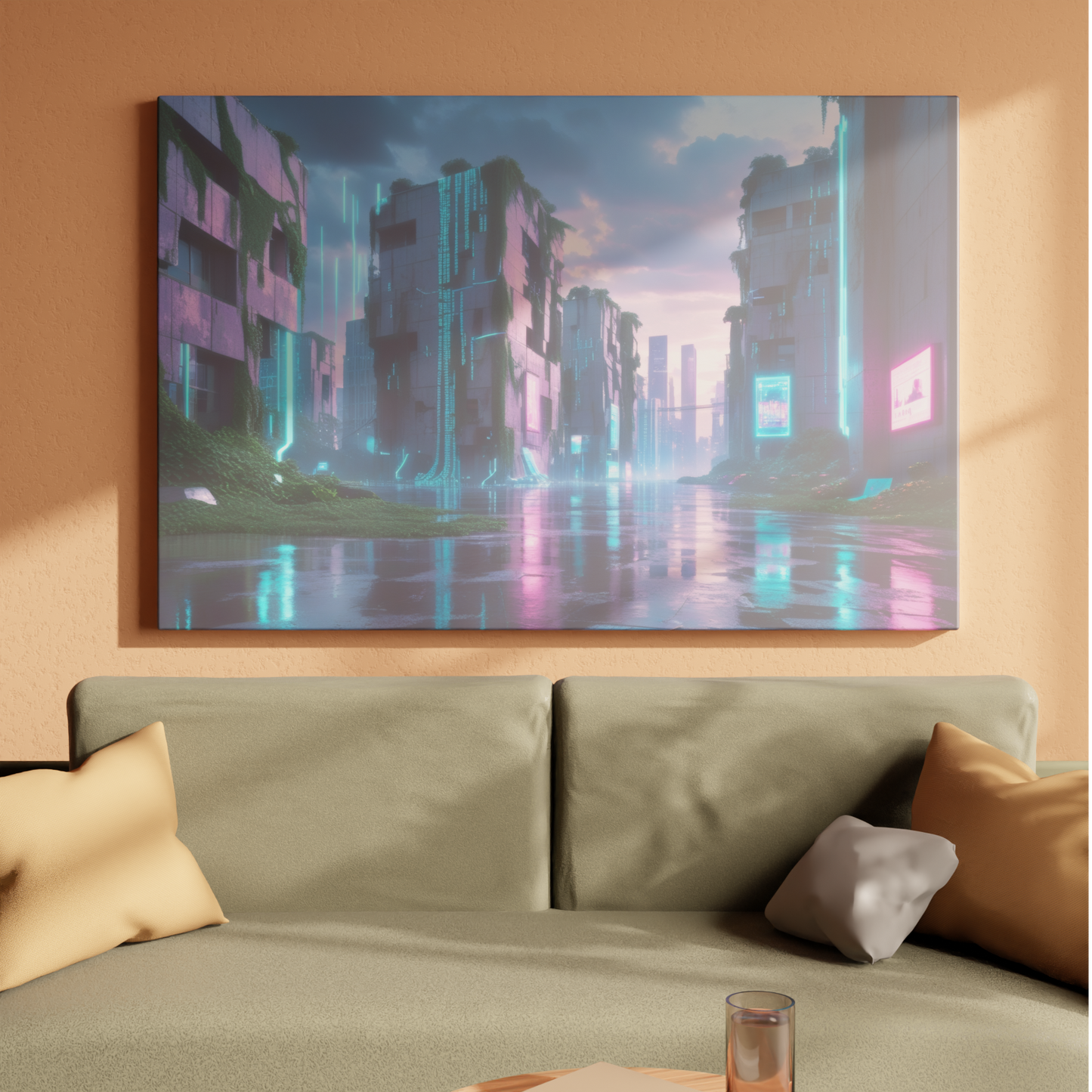 Digital Dystopia: Neon Reflections