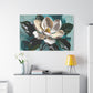 Magnolia Elegance on Teal