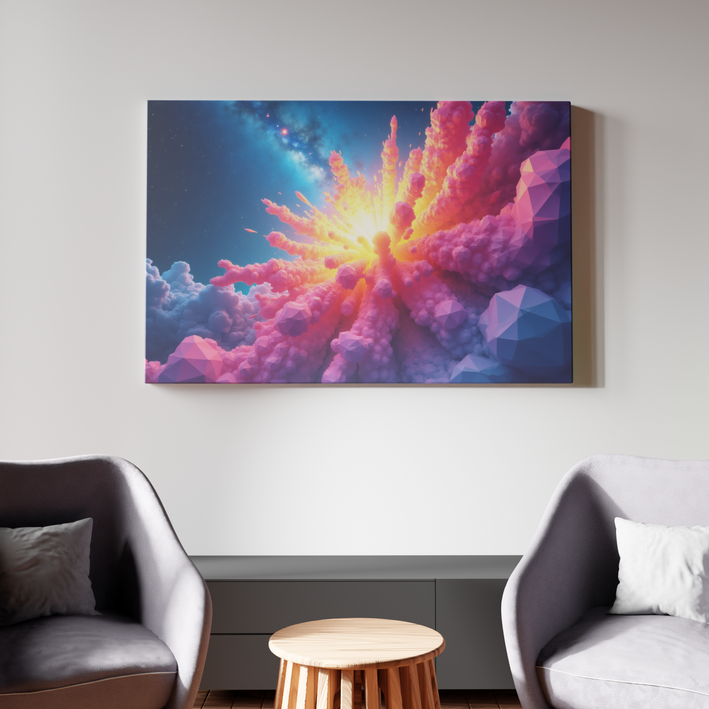Galactic Bloom: Radiant Cosmic Explosion
