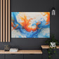 Energetic Swirls of Blue and Orange
