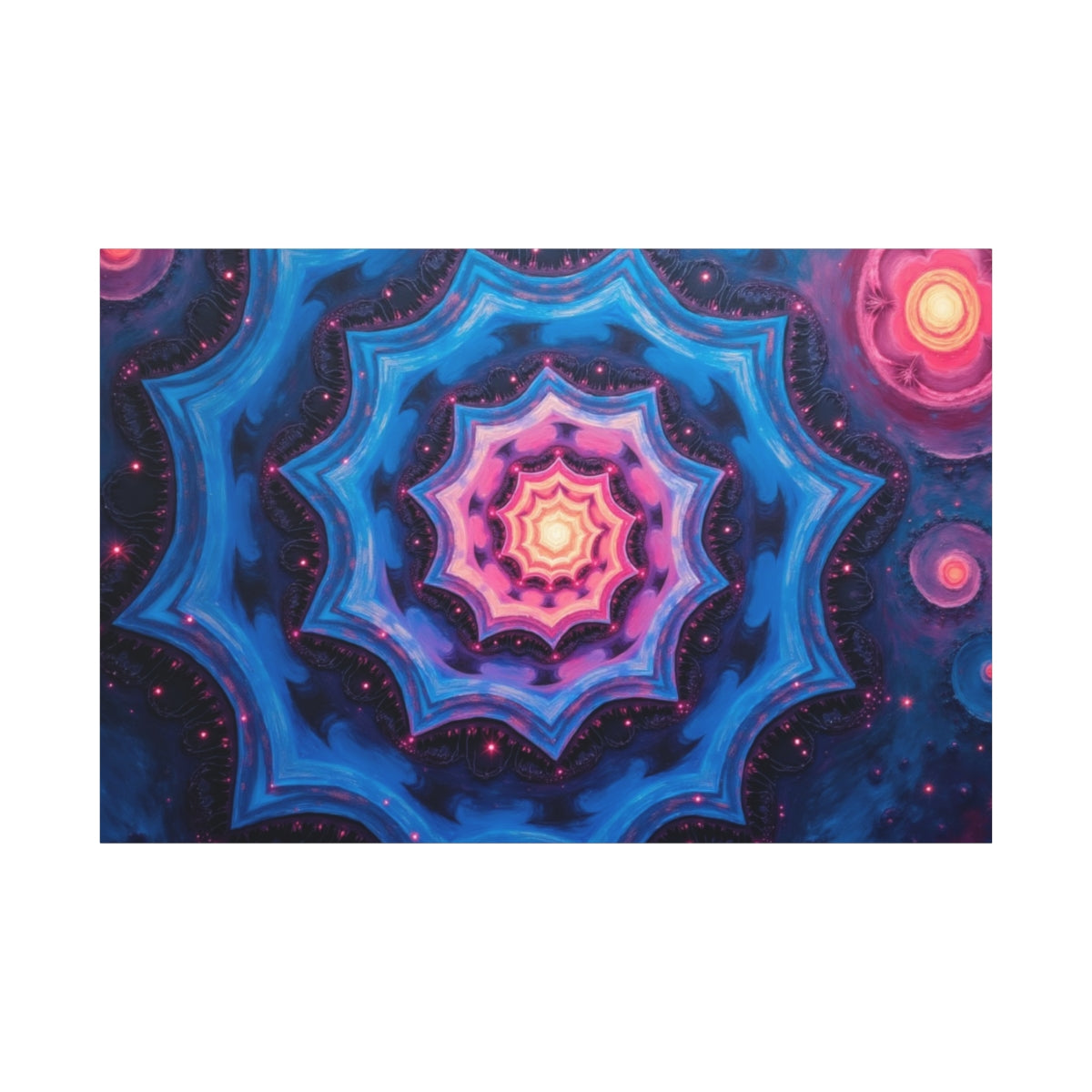 Cosmic Petals in Blue and Pink