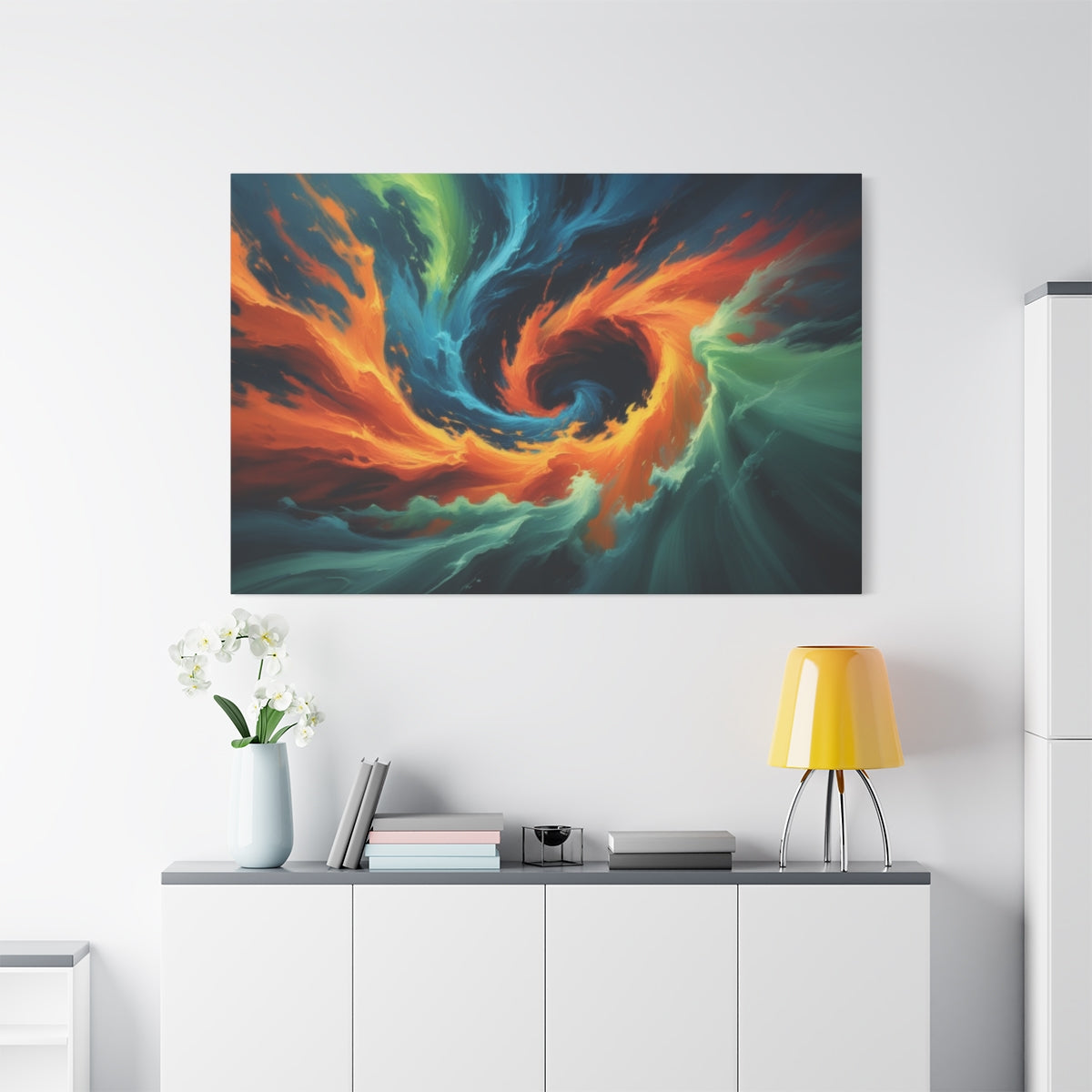 Vortex of Flames and Waves