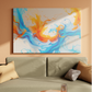 Energetic Swirls of Blue and Orange