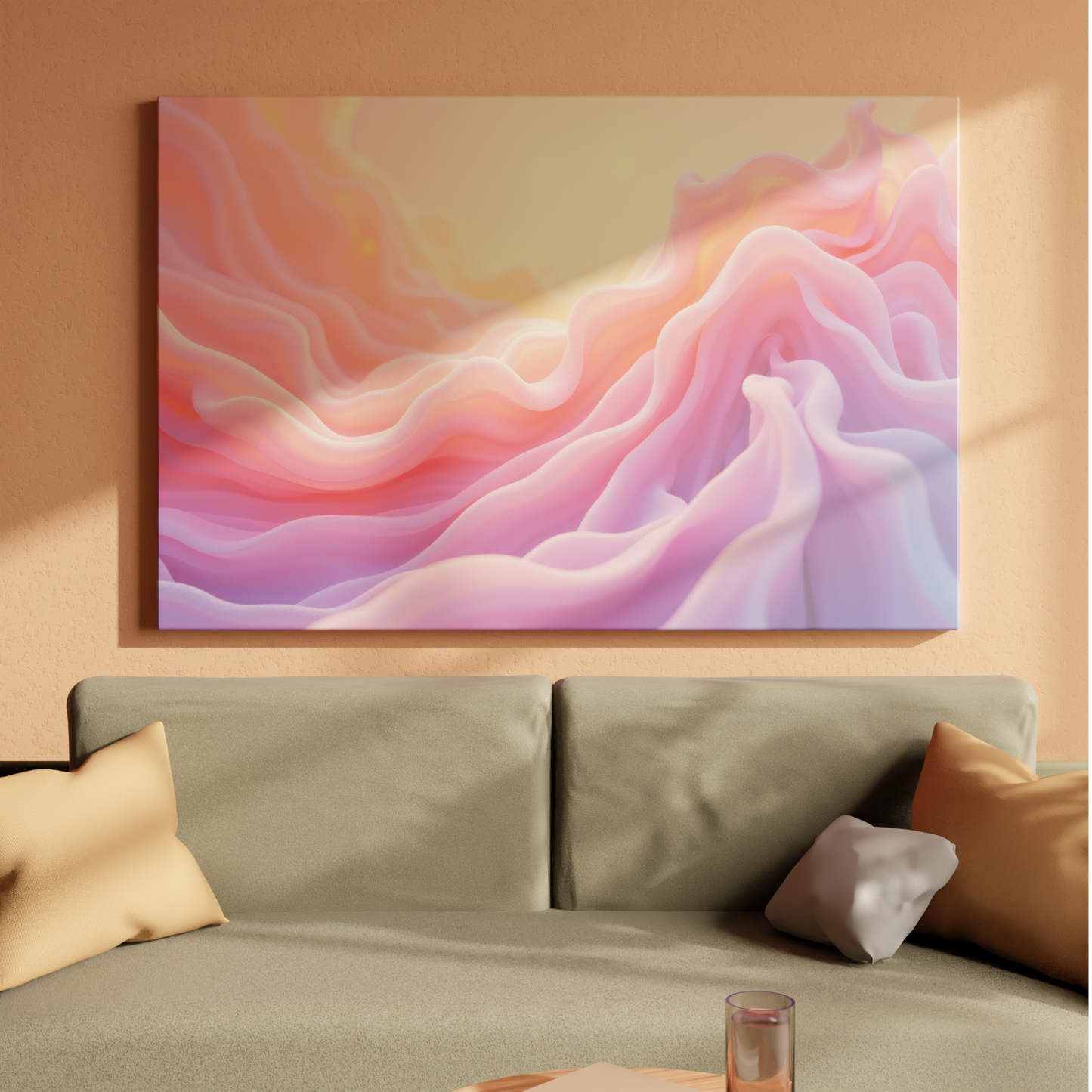 Sunset Waves of Fabric
