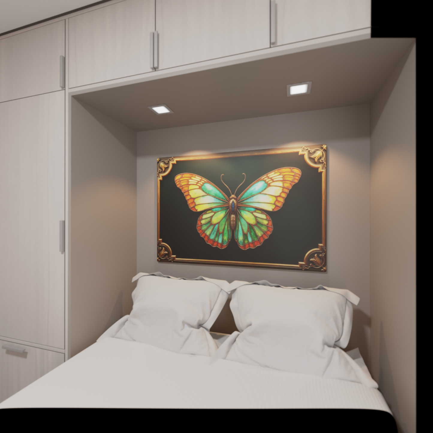 Ethereal Butterfly in Stained Glass