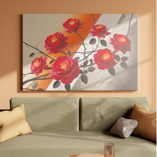 Crimson Blooms Against the Shadows