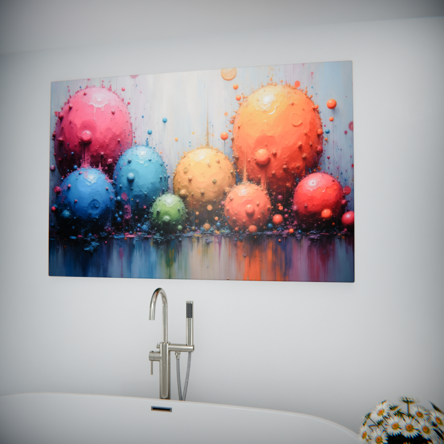 Burst of Colorful Spheres