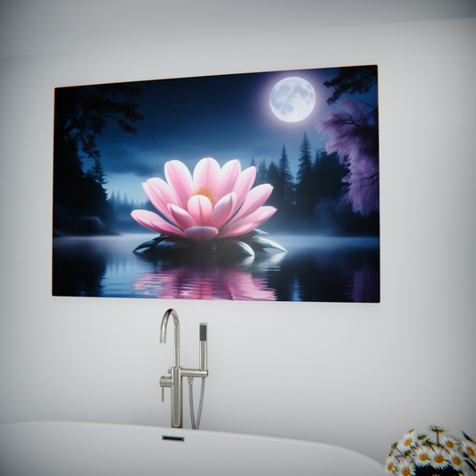 Moonlit Blossom on Tranquil Waters