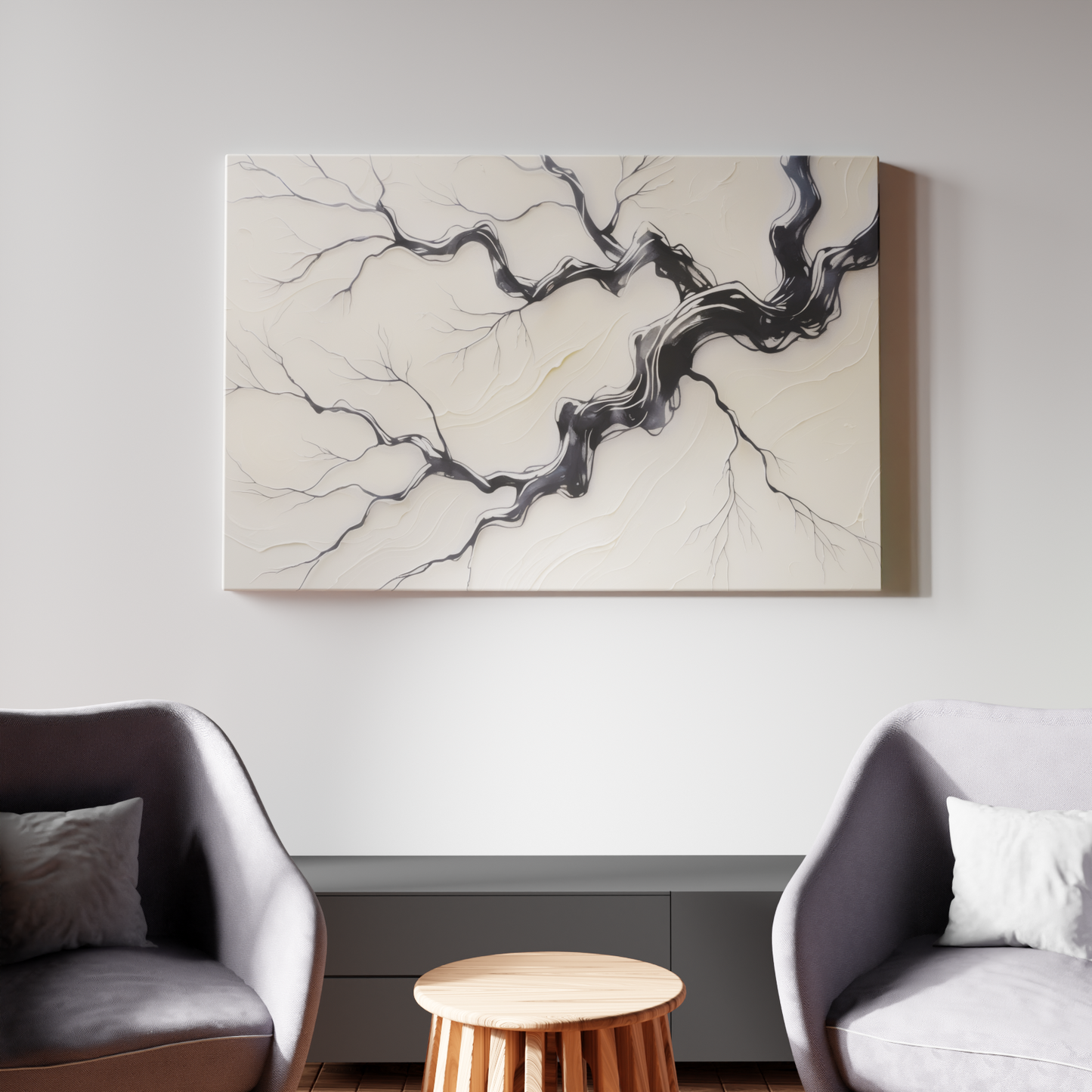 Ethereal Branches in Monochrome