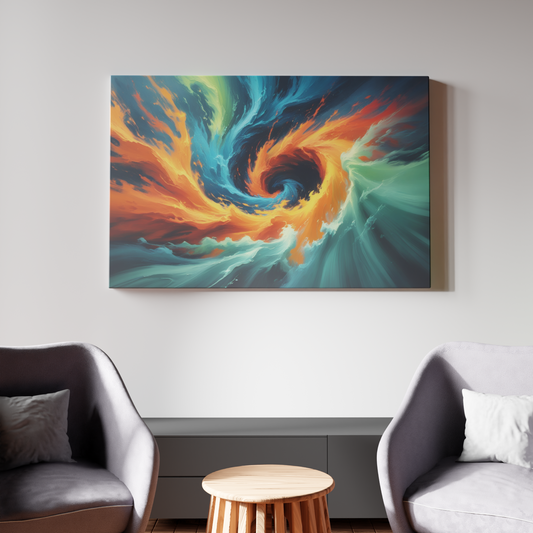 Vortex of Flames and Waves
