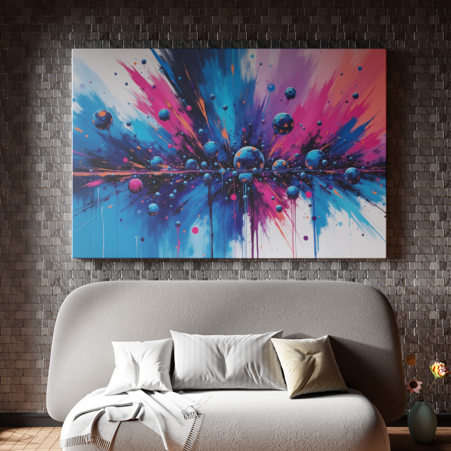 Explosive Collision of Colors and Spheres