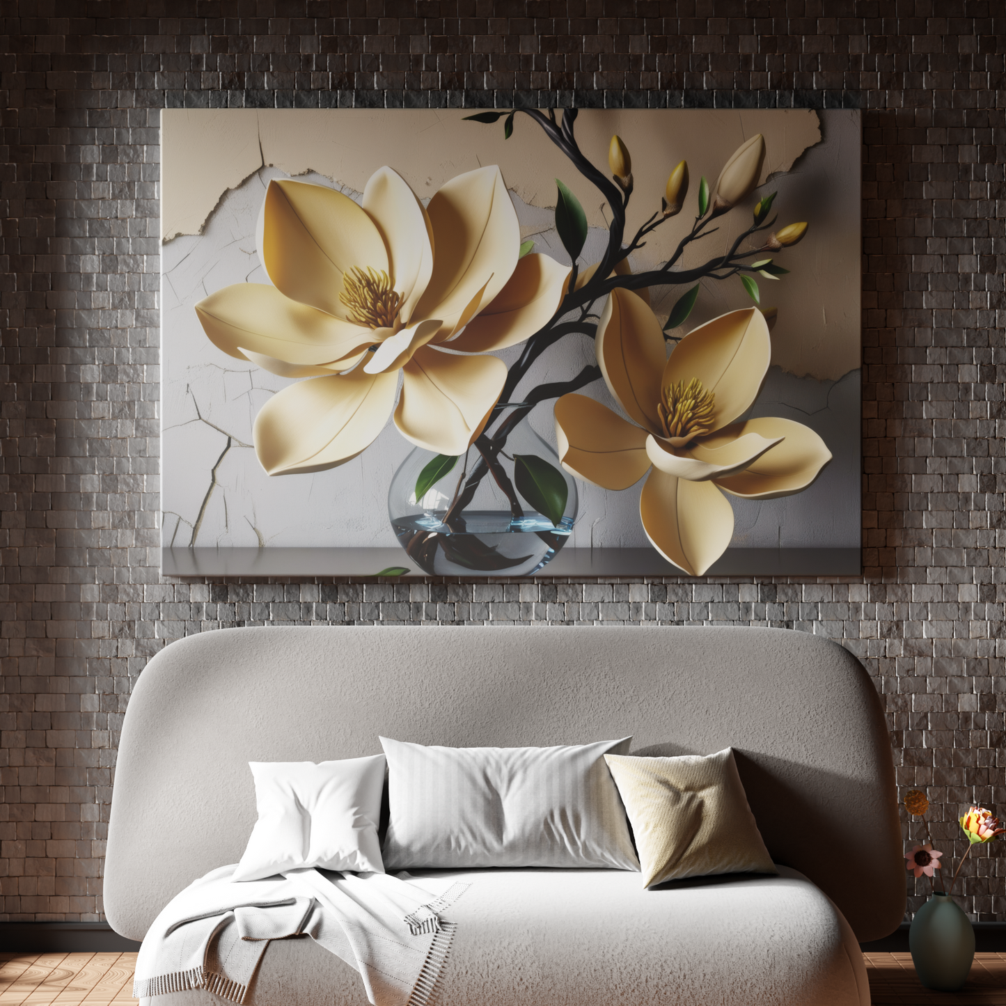 Delicate Blossoms in Glass