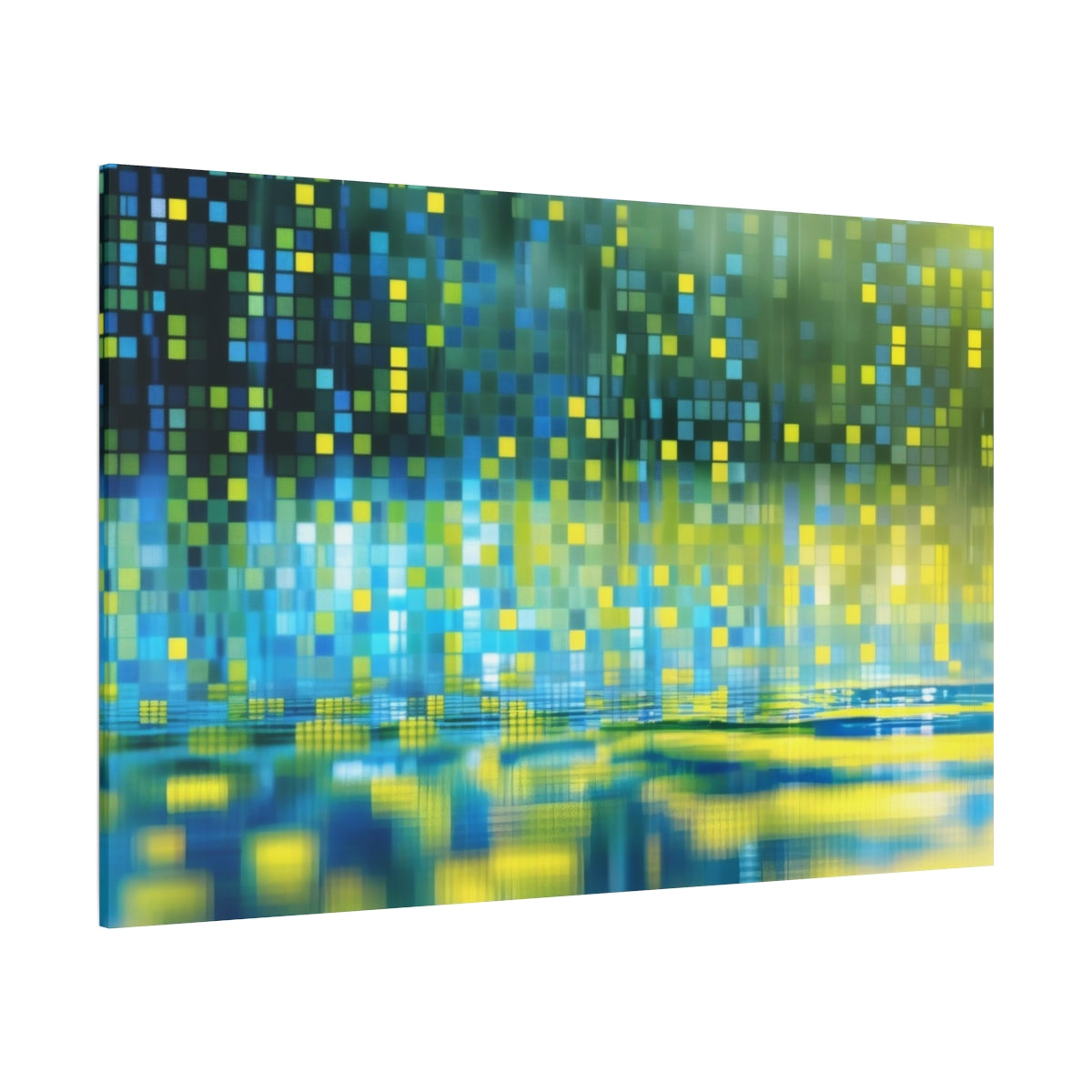 Digital Mosaic: A Splash of Neon