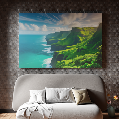 Emerald Cliffs Embrace the Ocean's Whisper