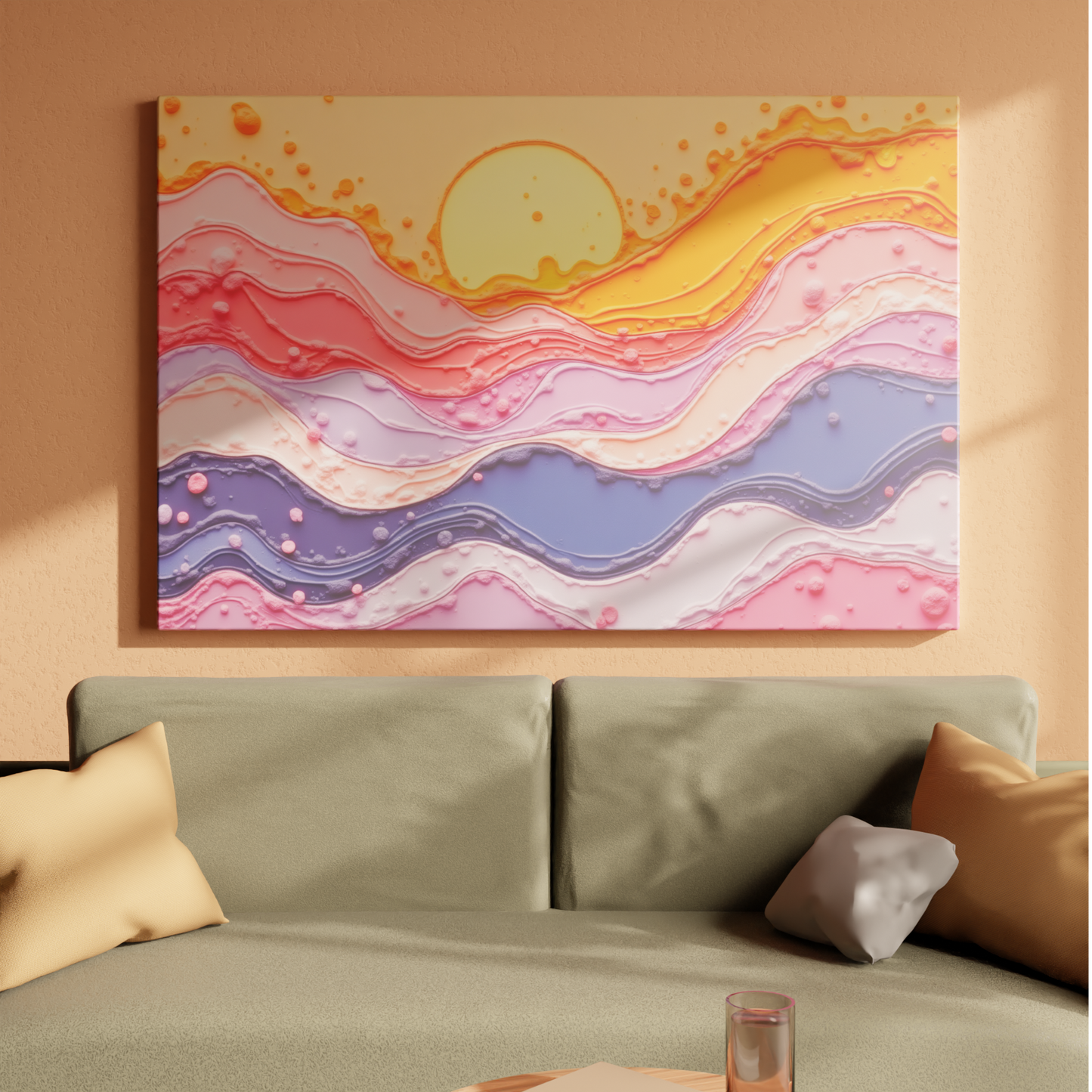 Sunset Symphony in Pastel Waves