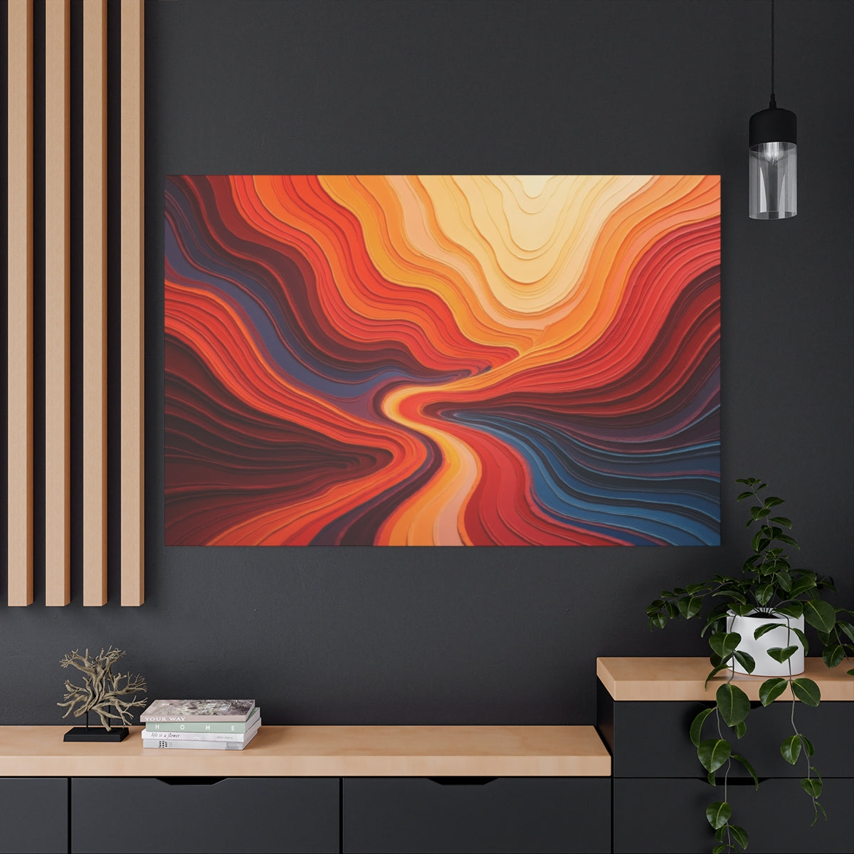 Flow of Fiery Hues