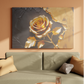 Golden Bloom Against Timeworn Texture