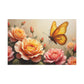 Golden Butterfly and Rose Harmony