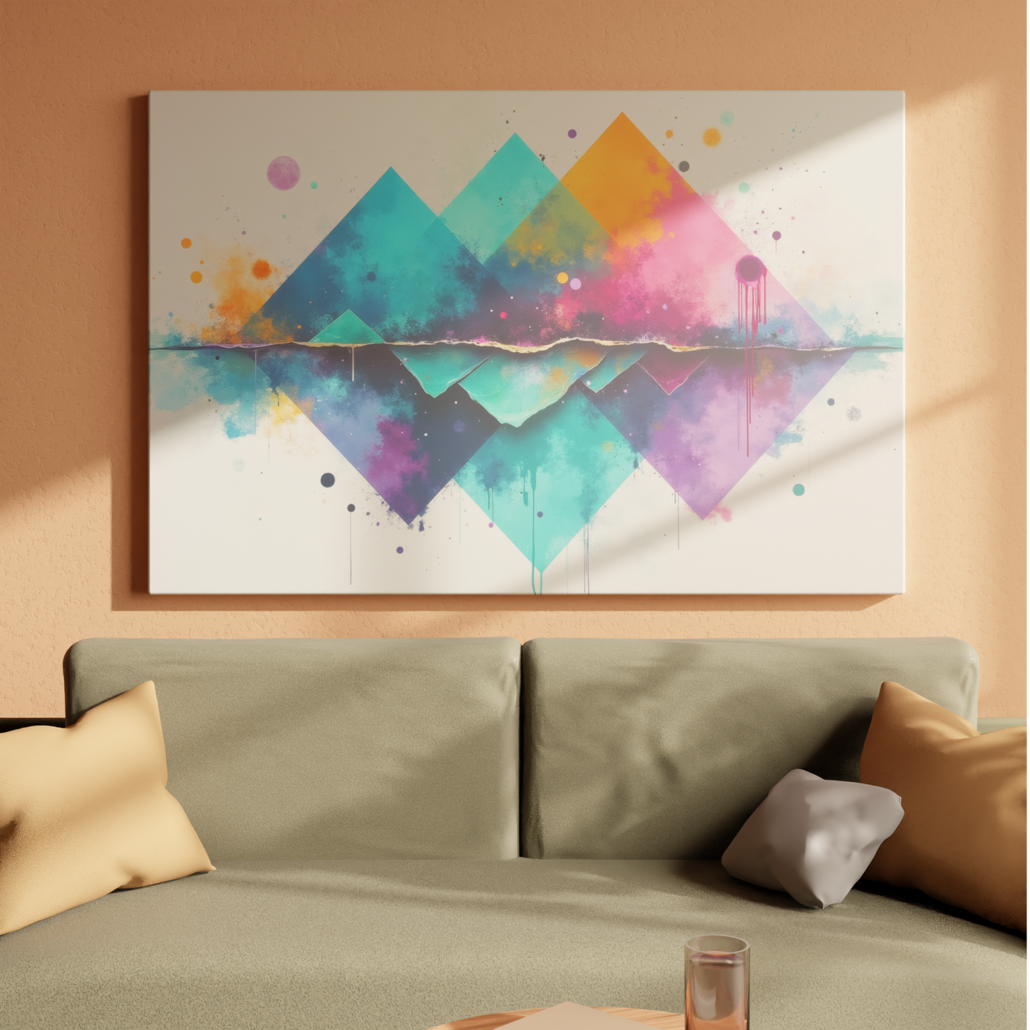 Vibrant Geometric Reflections