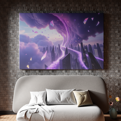 Violet Vortex Over Metropolis