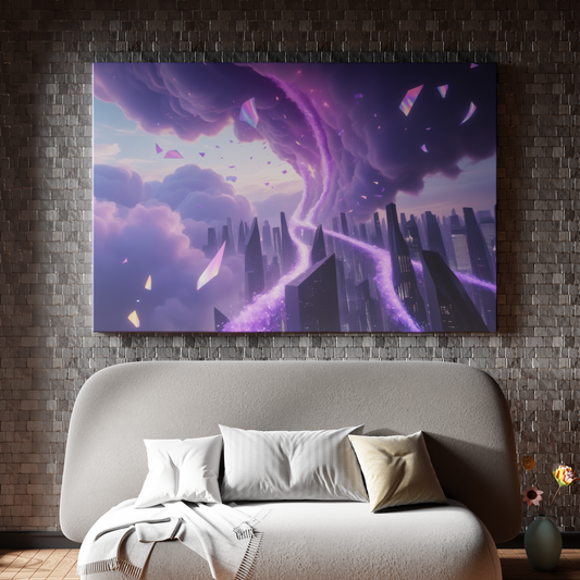 Violet Vortex Over Metropolis