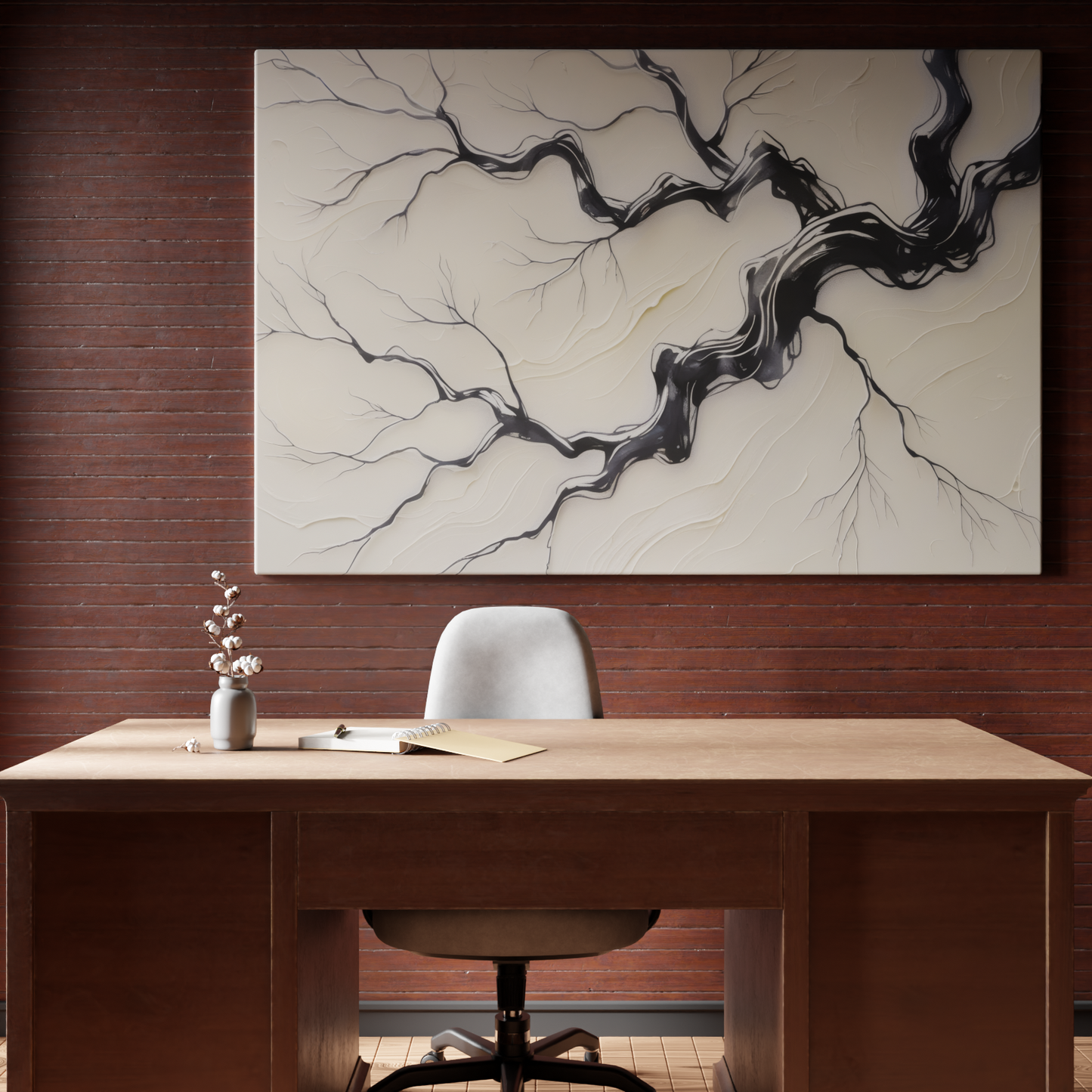 Ethereal Branches in Monochrome