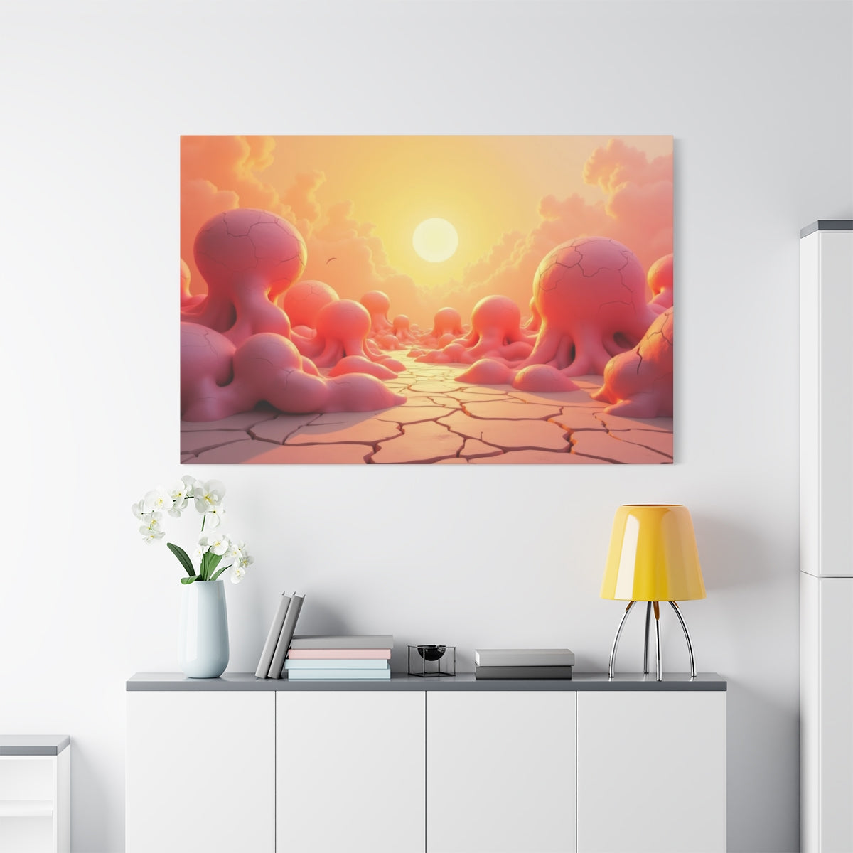 Surreal Sunset on the Pink Plains
