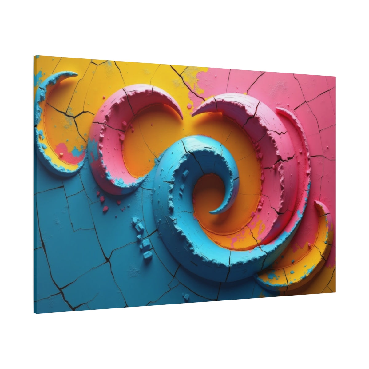 Cracked Swirls of Vibrant Change