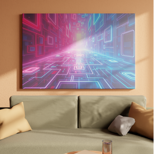 Neon Cyber Corridor