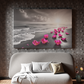 Monochrome Serenity with Rose Petals