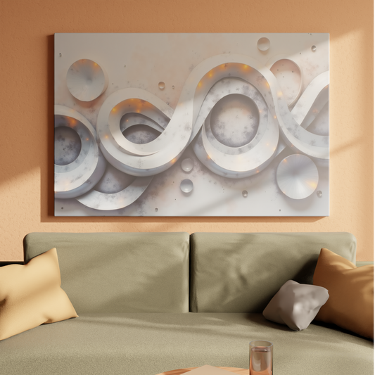 Ethereal Flow of Silver Waves