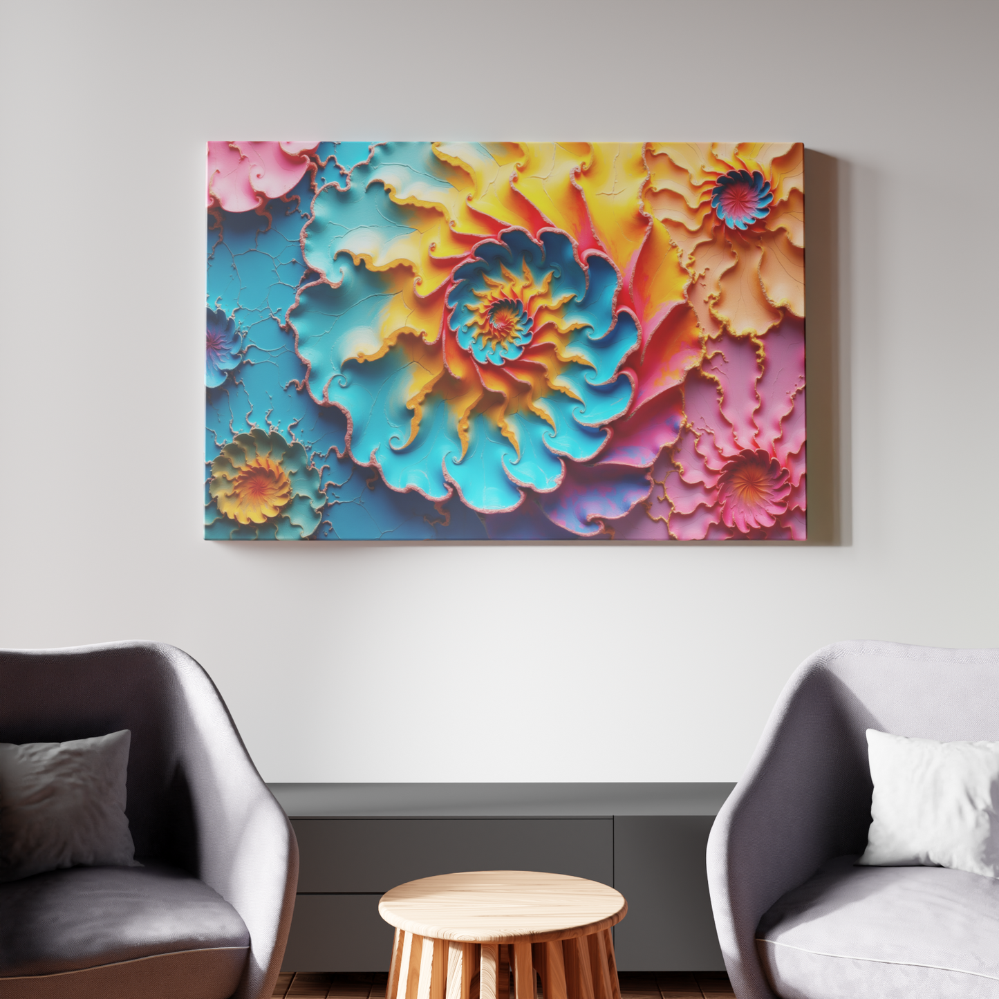 Vibrant Spiral Abstractions