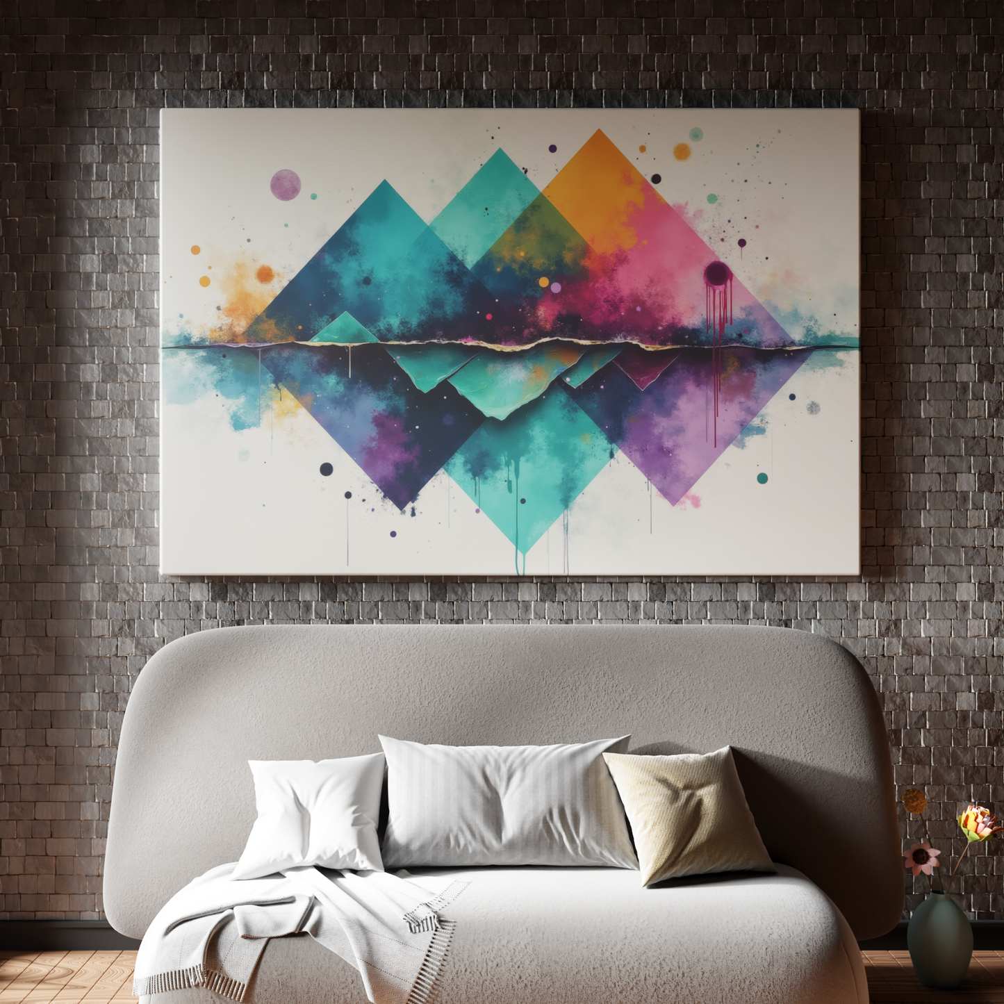 Vibrant Geometric Reflections