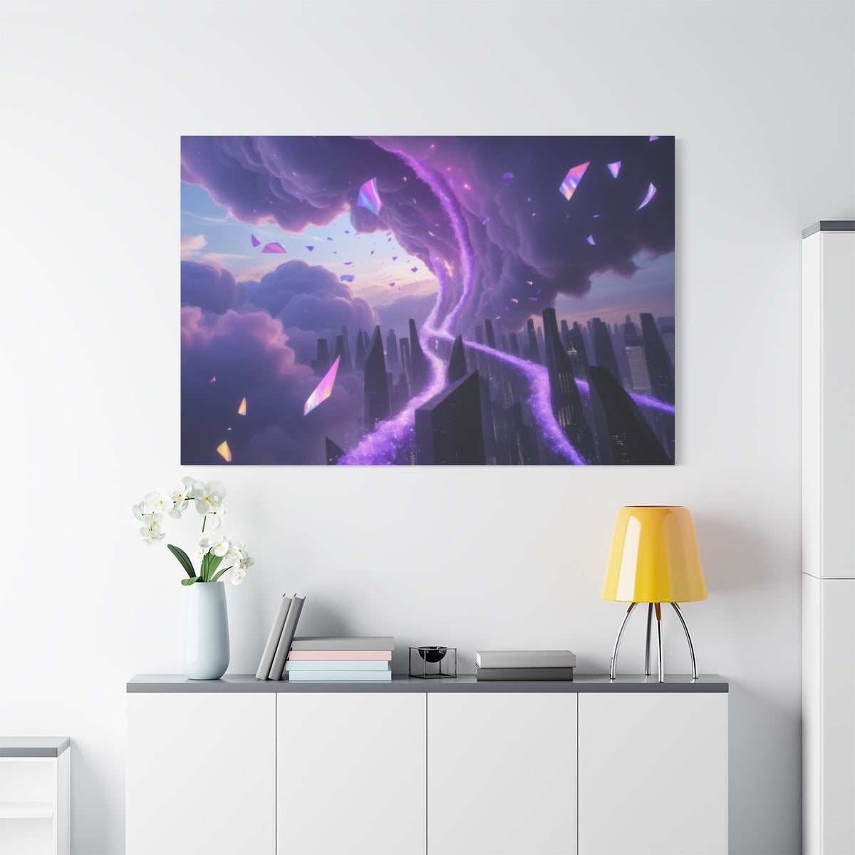 Violet Vortex Over Metropolis