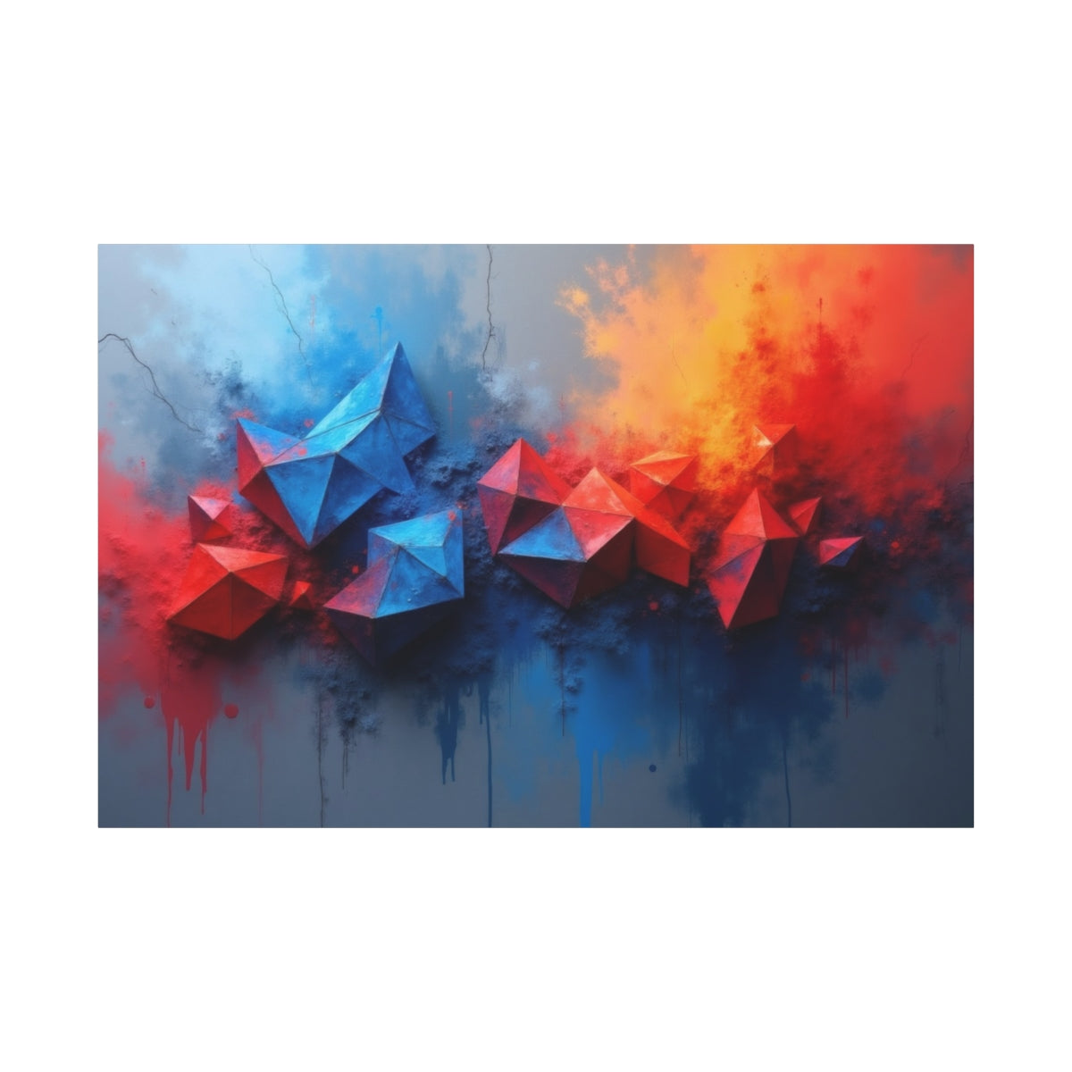 Geometric Clash: Blue and Red Dynamics