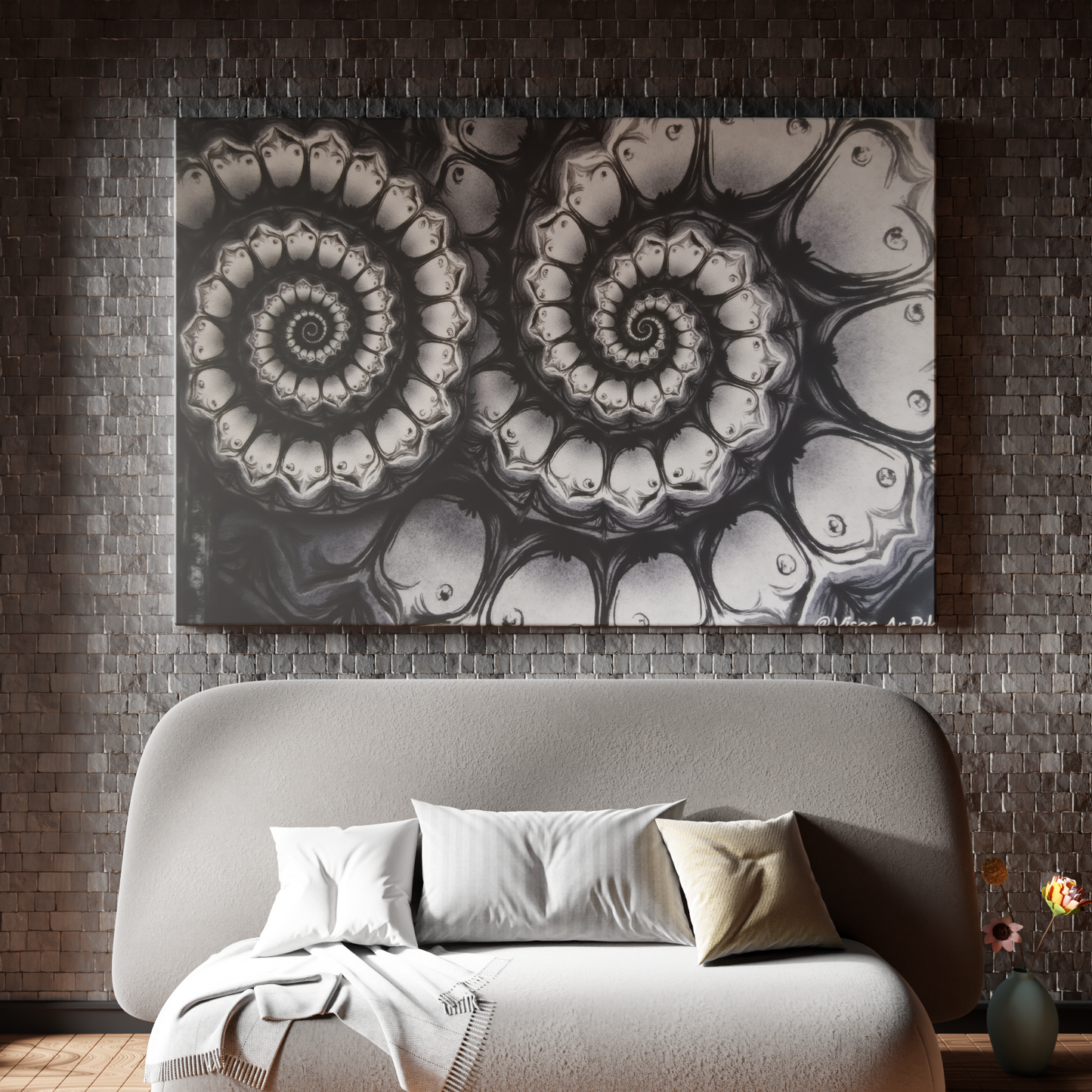 Mystic Spirals in Monochrome
