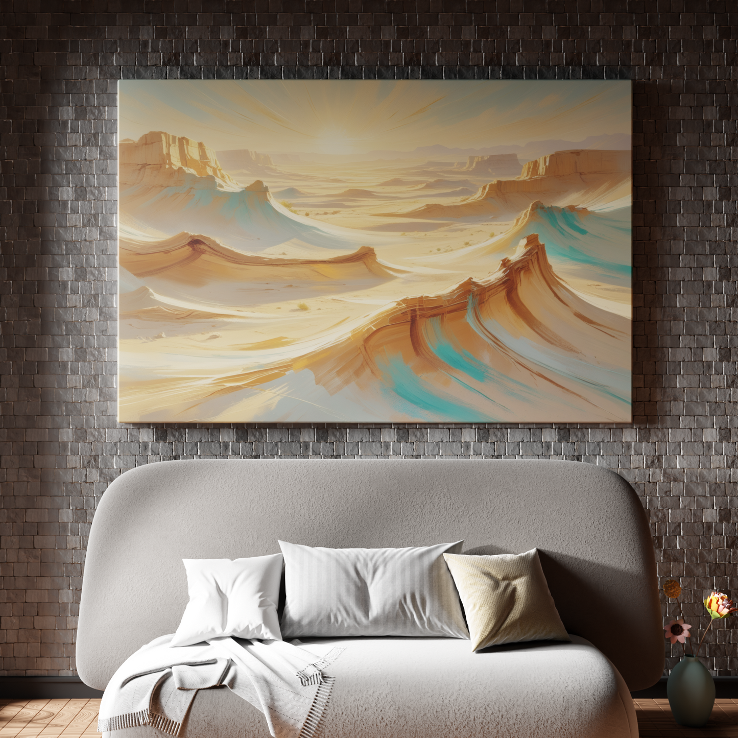 Sunlit Desert Waves