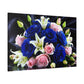Floral Symphony of Blue and Pink