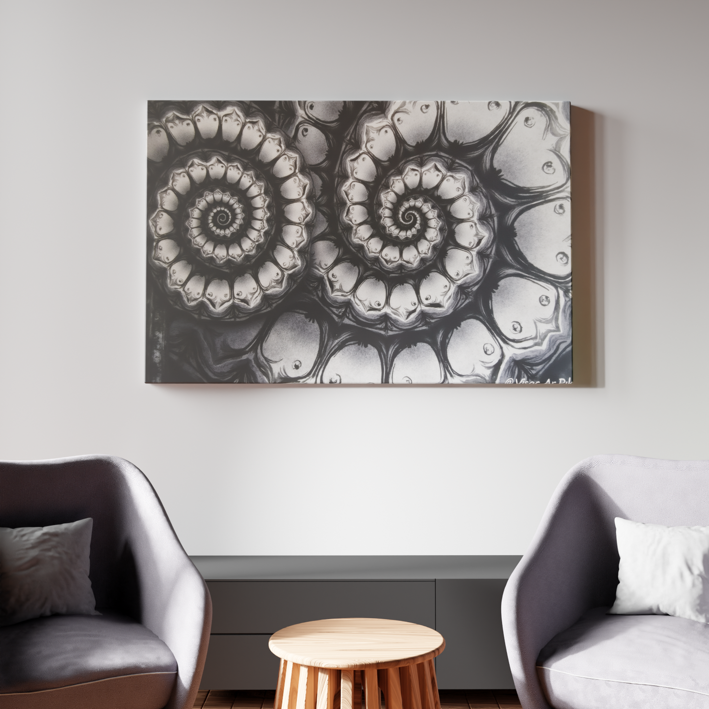 Mystic Spirals in Monochrome