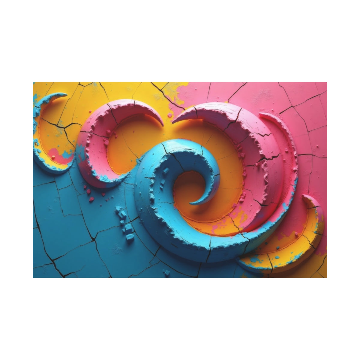 Cracked Swirls of Vibrant Change