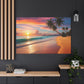 Tropical Tranquility: Sunset on the Shore