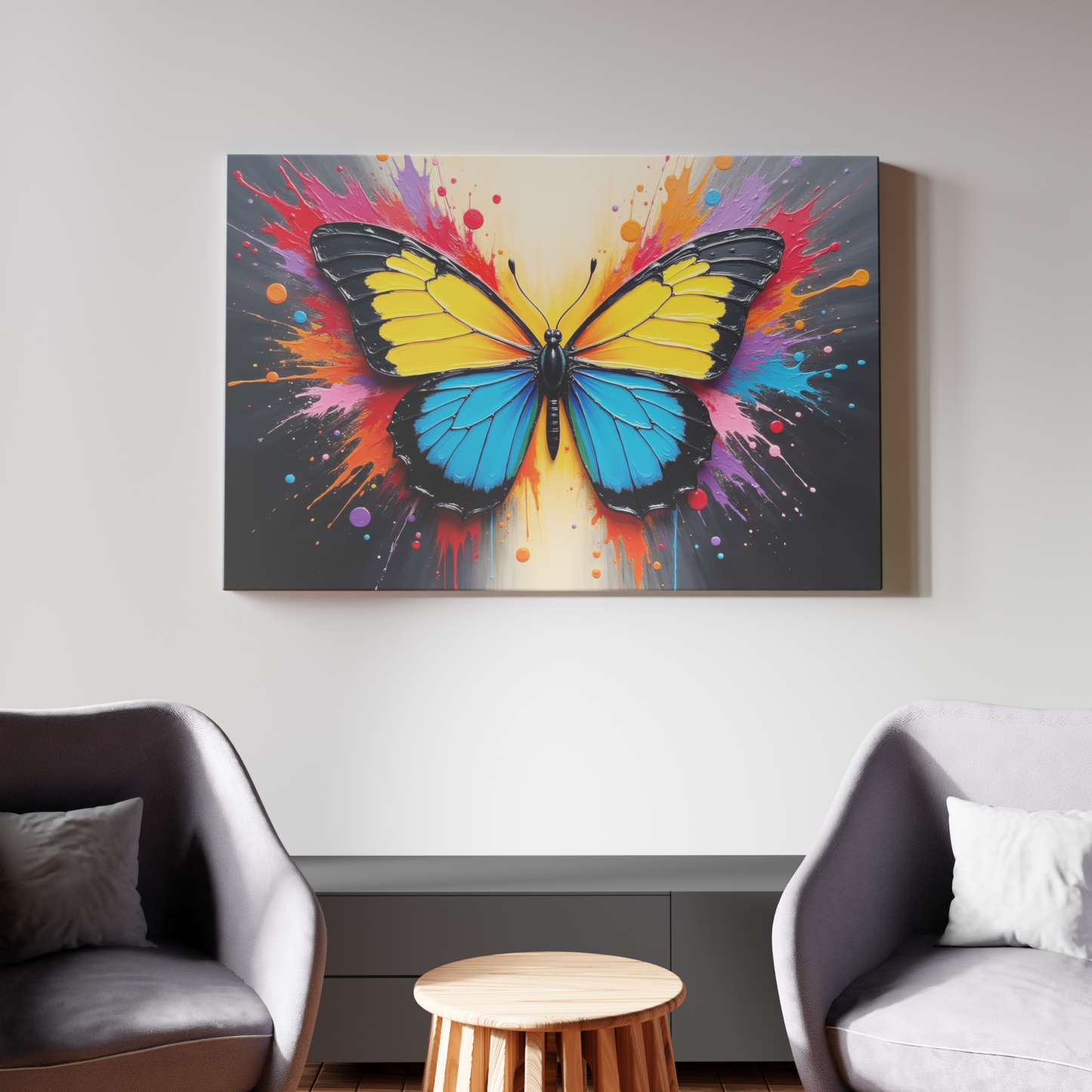 Vibrant Butterfly Explosion