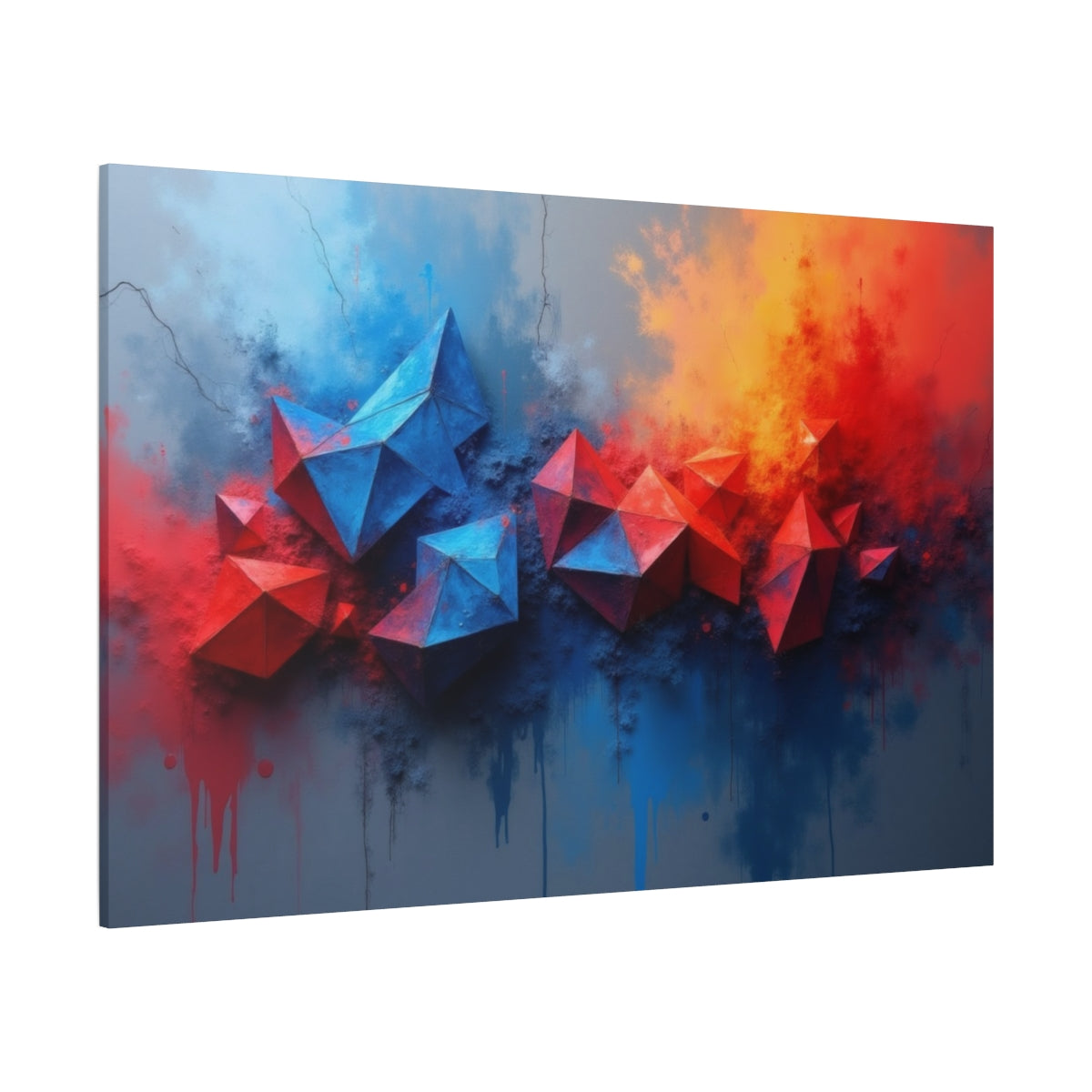 Geometric Clash: Blue and Red Dynamics