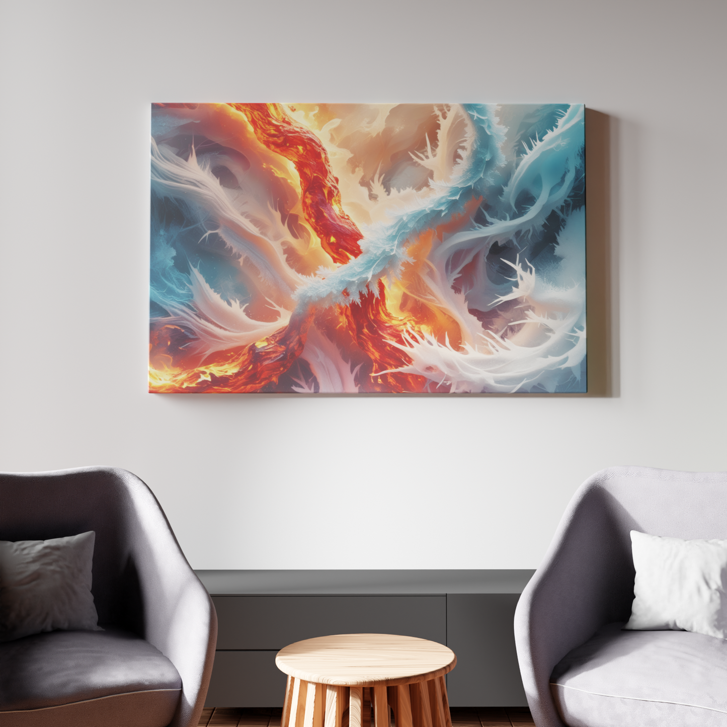 Elemental Dance of Fire and Ice